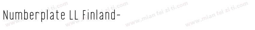 Numberplate LL Finland字体转换